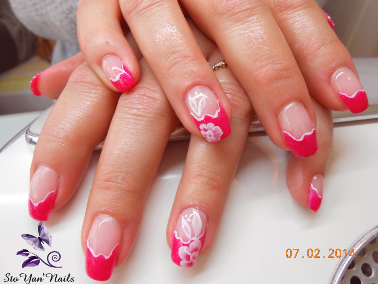 nail art cadillac fleur blche